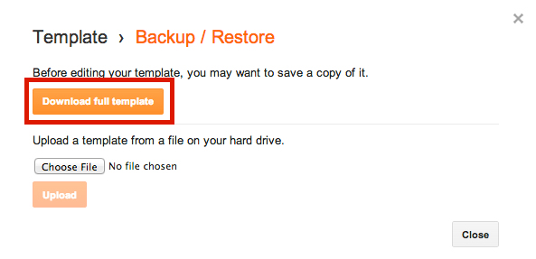Download full Blogger template