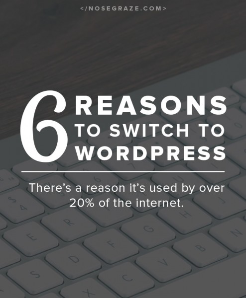 6 Reasons Why You Should Switch to WordPress • Nose Graze
