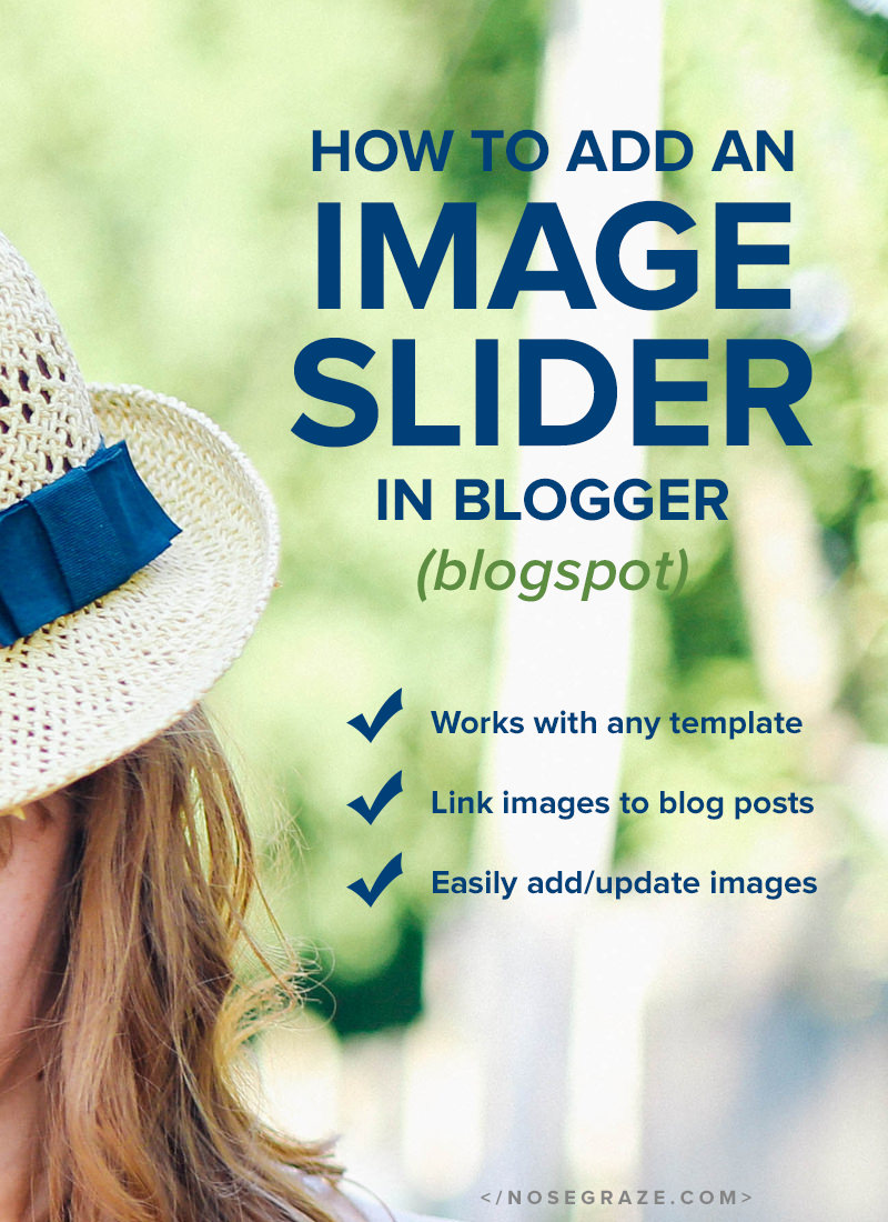 How to add an image slider in Blogger