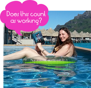 Does this count as working? - Reading in Bora Bora