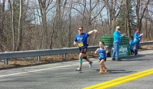 Juli Windsor at the Boston Marathon