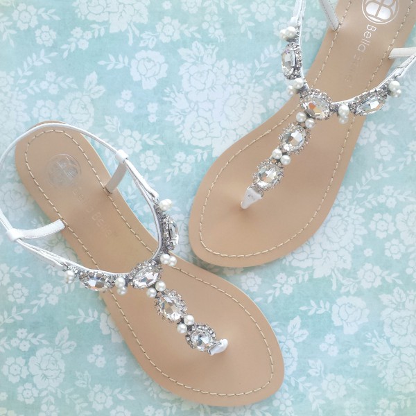 Hera strappy, flat shoes for wedding