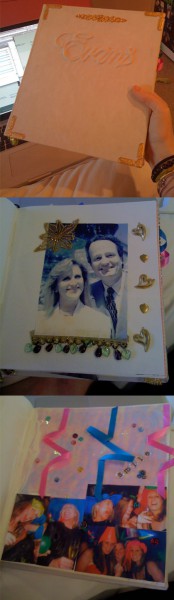 Handmade family scrapbook
