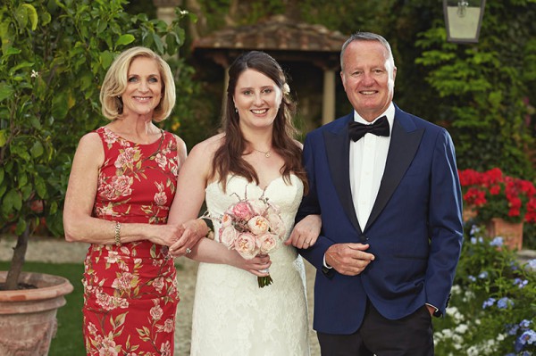 The bride with her parents
