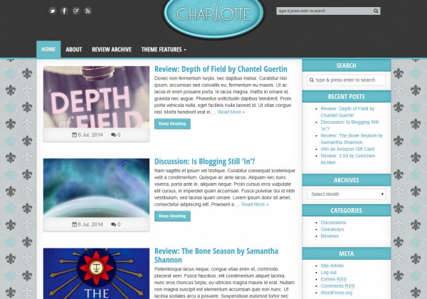 Charlotte WordPress theme