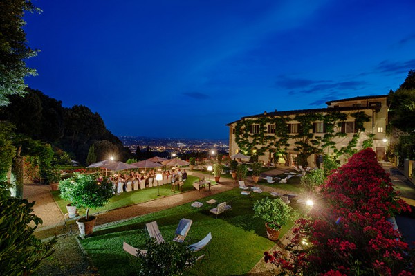 The wedding dinner from above