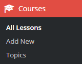 Courses custom post type