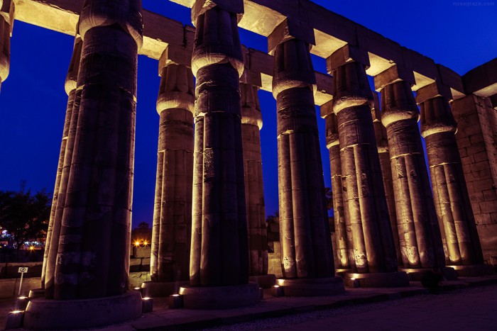 Backlit columns