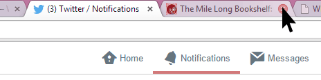 A mouse cursor closing a browser window