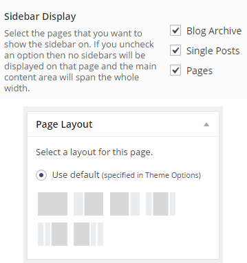 Per-page layout options