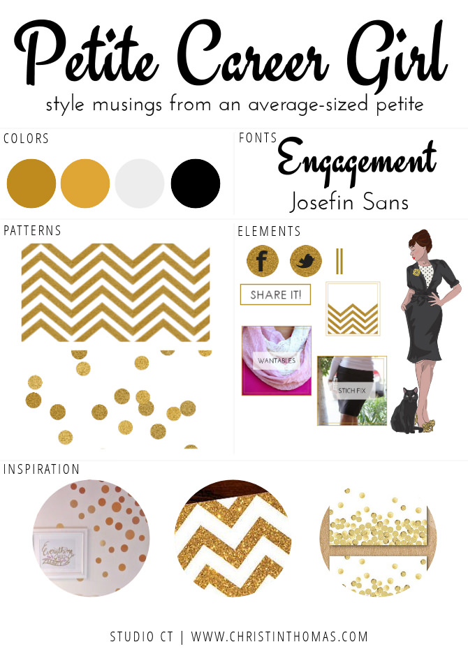 Mood board for Petite Career Girl