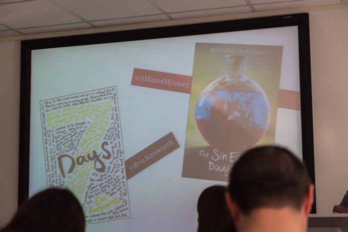 Powerpoint introducing the books "Seven Days" and "The Sin Eater's Daughter"
