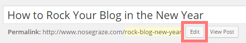 Edit the post slug in WordPress