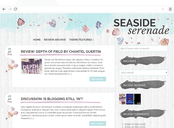 Seaside Serenade WordPress theme