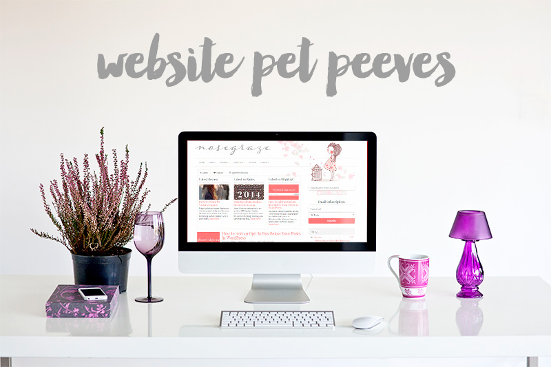 Website pet peeves