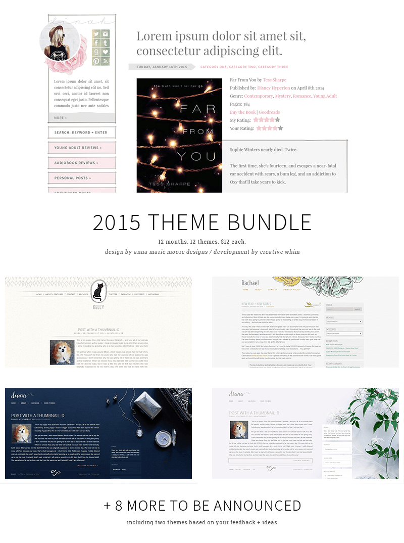 2015 Theme Bundle - 12 months, 12 themes, $12 each