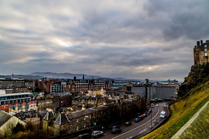A view of Edinburgh from the castle