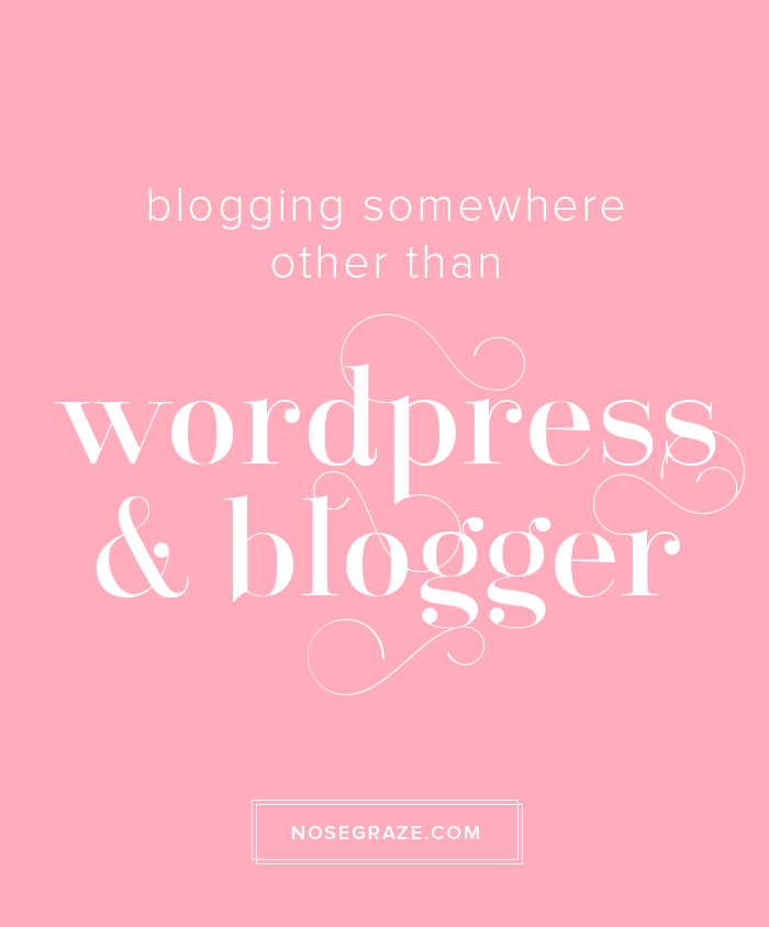 Blogging somewhere other than WordPress & Blogger