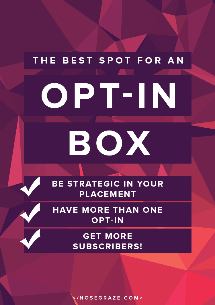 The best spot for an opt-in box to get more subscribers