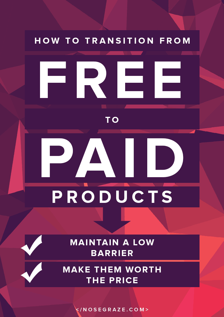 How to transition from free to paid products: maintain a low barrier and make them worth the price