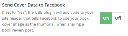 Send cover data to Facebook option