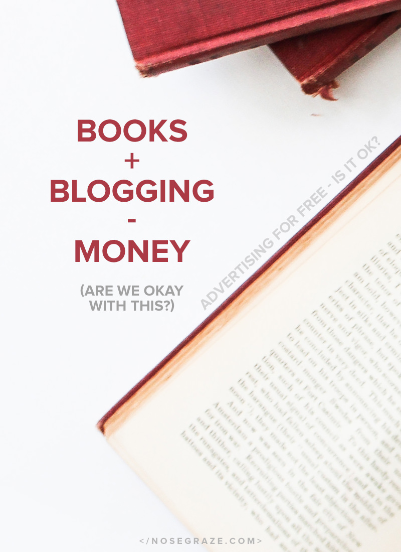 Are book bloggers okay with advertising for free?