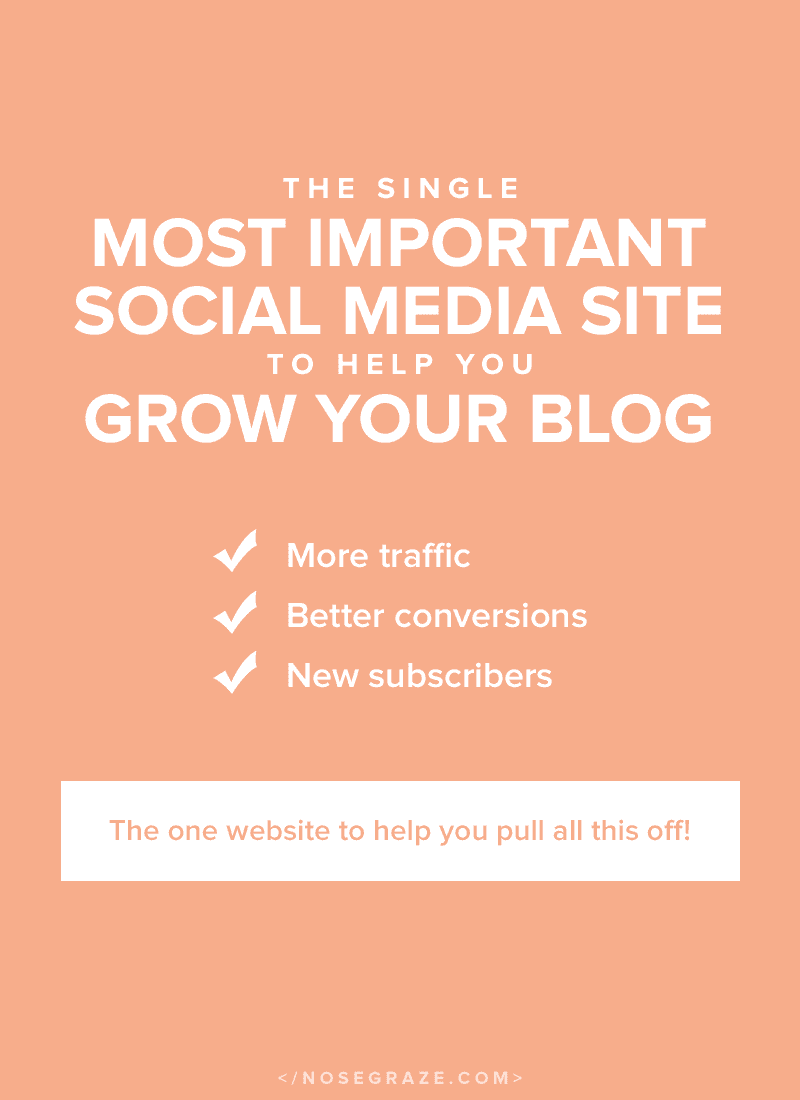 The single most important social media site for growing your blog. More traffic, better conversions, new subscribers... The one website to help you pull all this off!