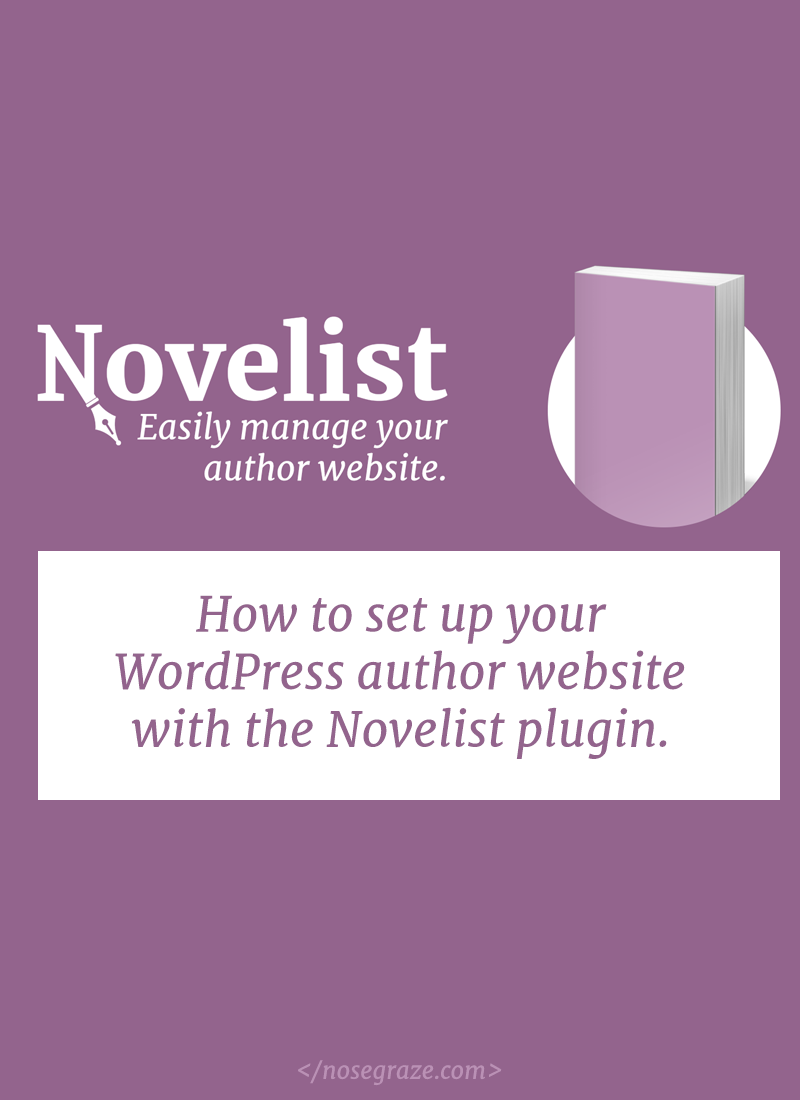 How to set up your WordPress author website with the Novelist plugin