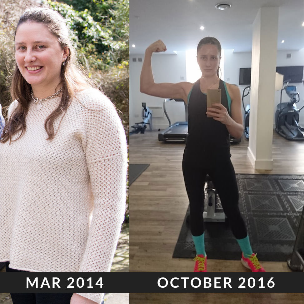 Before and after weightloss pictures, between March 2014 and October 2016