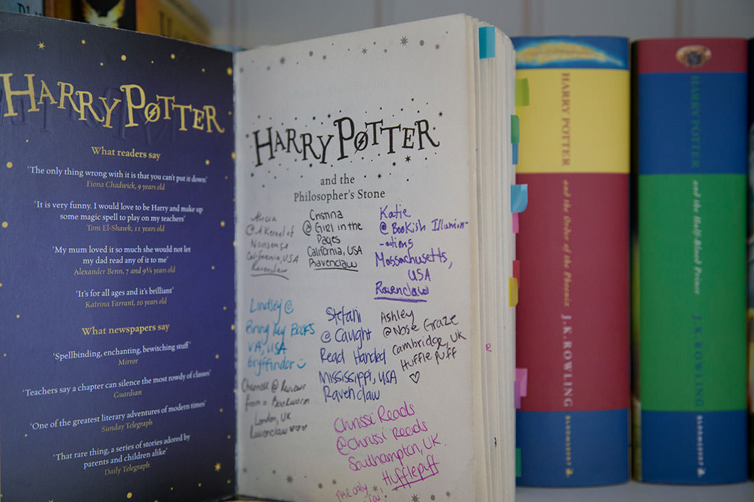 Names of the bloggers who annotated Harry Potter and the Philosopher's Stone