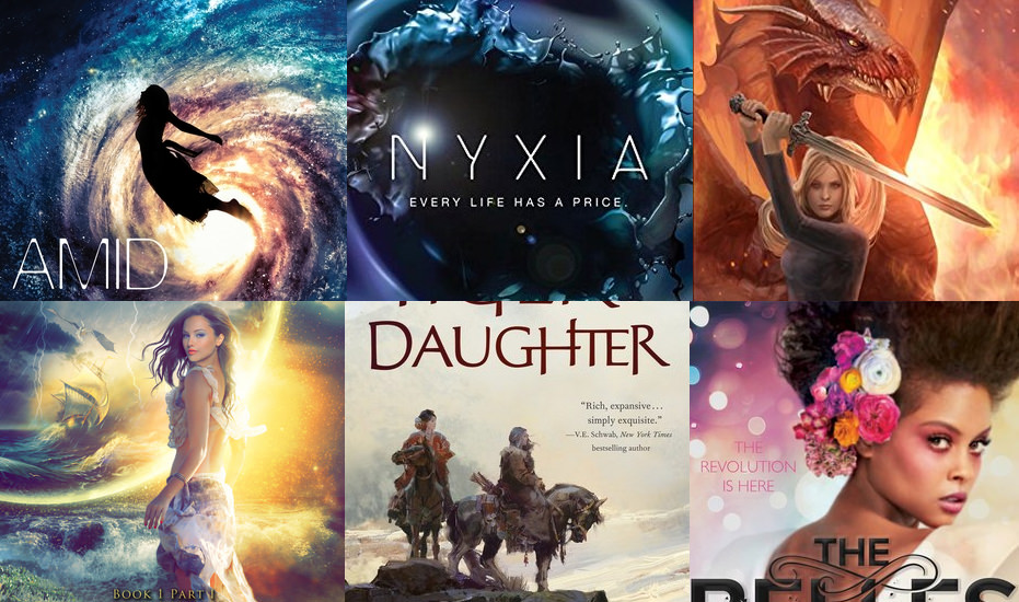 Six books I didn't finish: Amid Stars and Darkness, Nyxia, Firebolt, Storm, The Tiger's Daughter, and The Belles