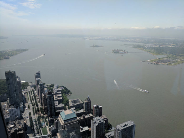 View from the top of the One World Trade Center observatory