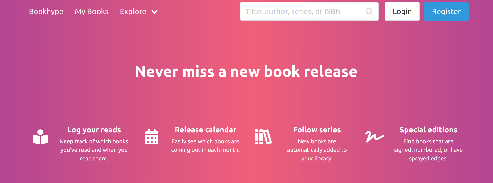 Bookhype - Never miss a new book release